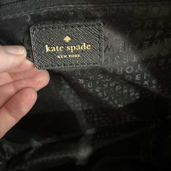 Kate‎ Spade Wilson Road Small Bradley Backpack Black Nylon Gold Leather Straps main image 6